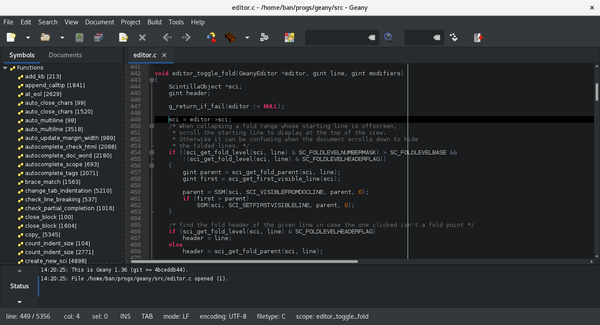 Geany Code Editor