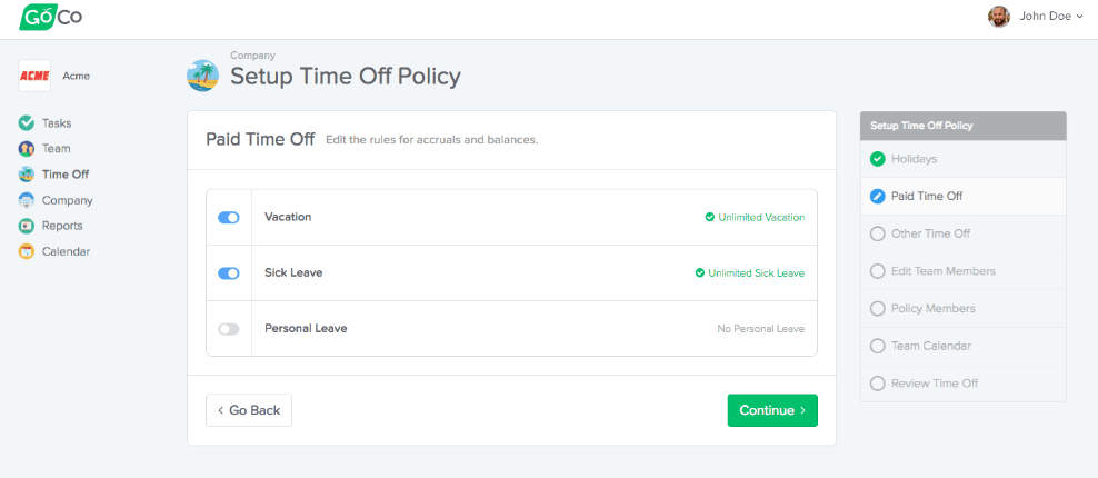 GoCo Time Off Tracking