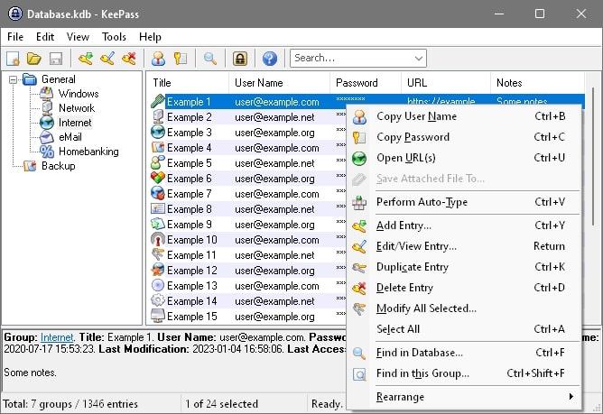 Benutzerdefinierte Passwort-Manager in KeePass