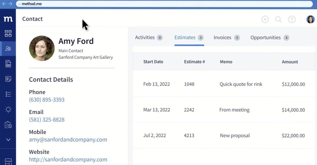 Customer's information in Method