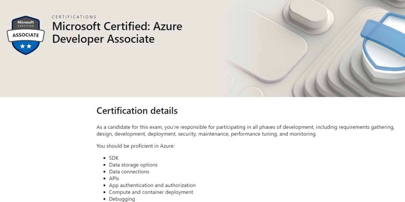 Microsoft Azure Developer Associate
