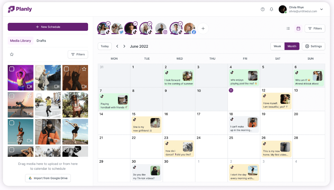 Planly untuk pemasaran TikTok
