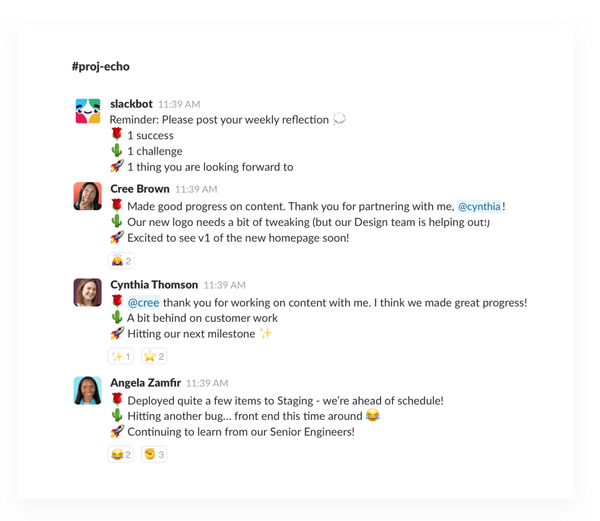 Slack Weekly Standup