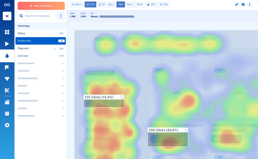 Smartlook Heatmap