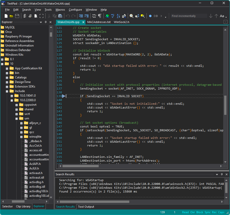 TextPad Code Editor