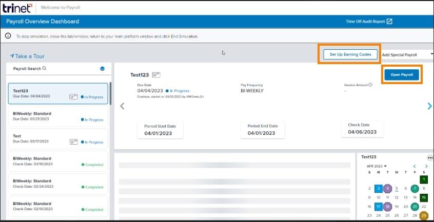 TriNet's dashboard voor het overzicht van de salarisadministratie