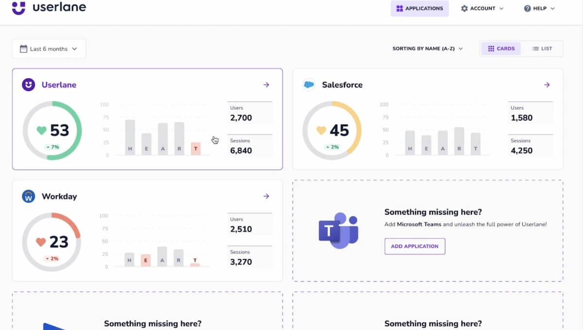 Alternatives à Pendo : Applications de Userlane