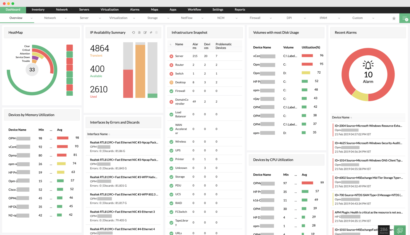 pulpit manage engine opmanager