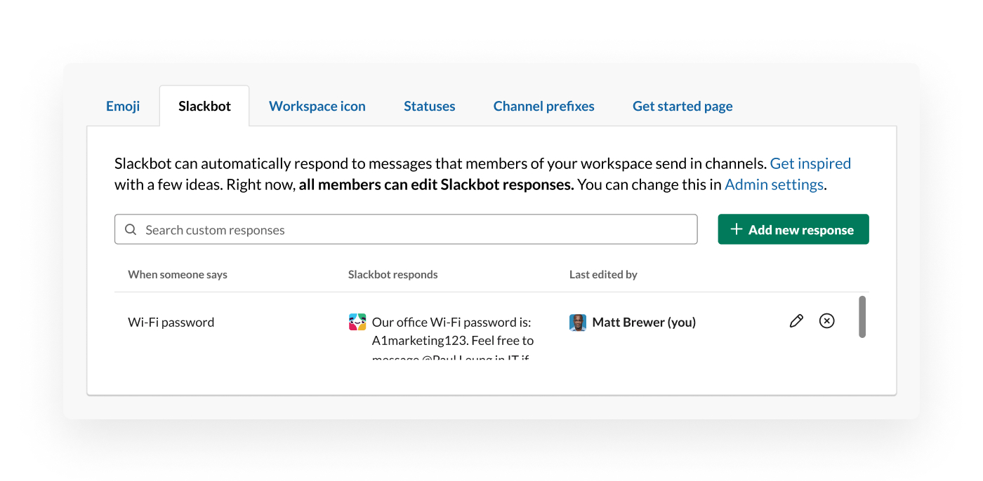 Risposte Slackbot