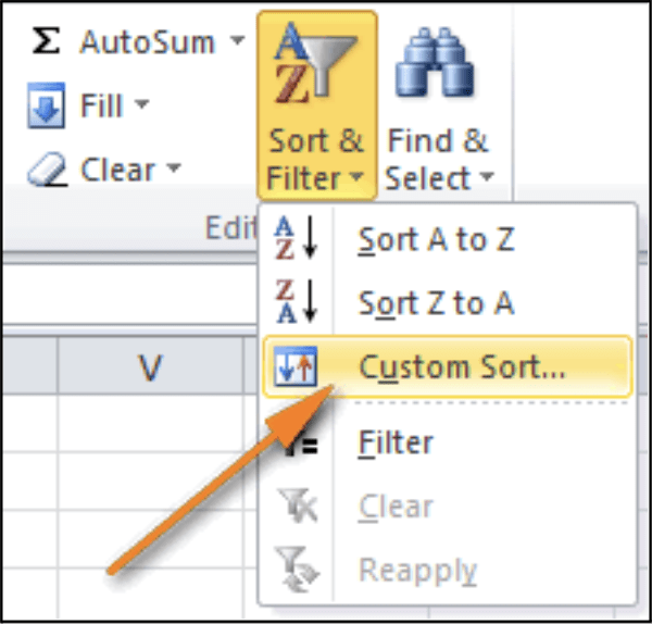 Add filters in Excel