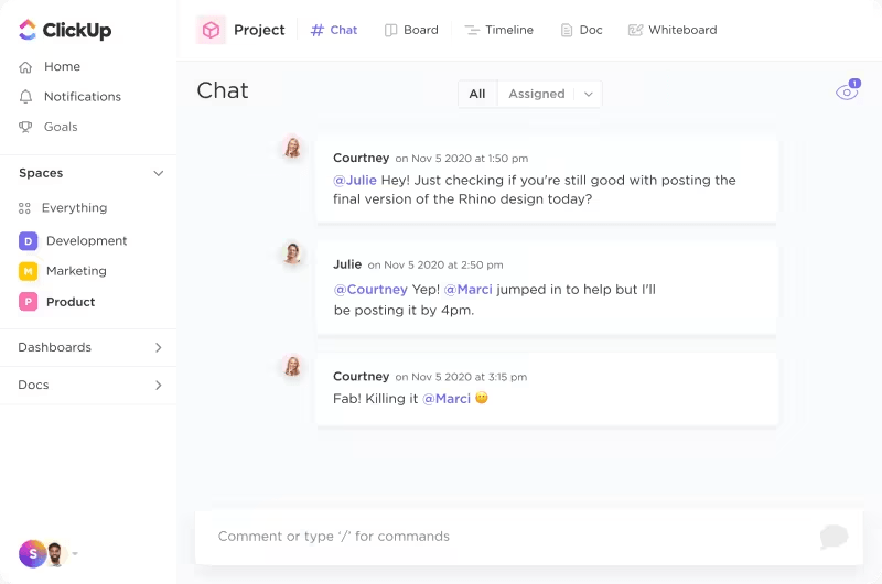 ClickUp-Chat View