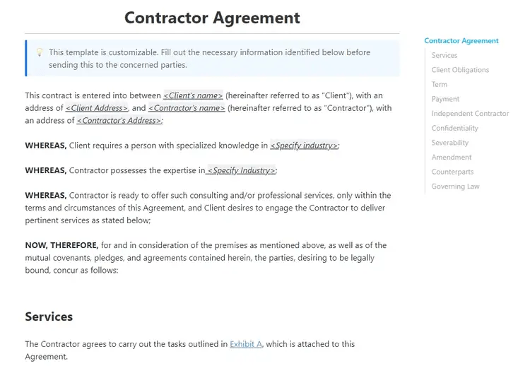 ClickUp Contract Template