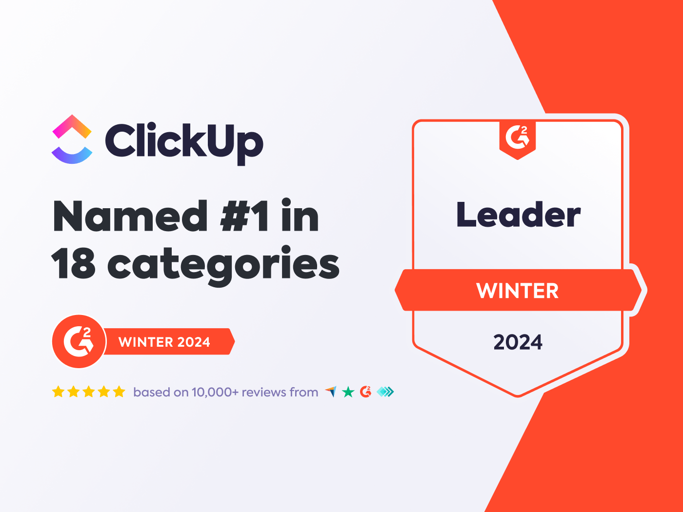 ClickUp G2 Winter Report 2024 Blog feature