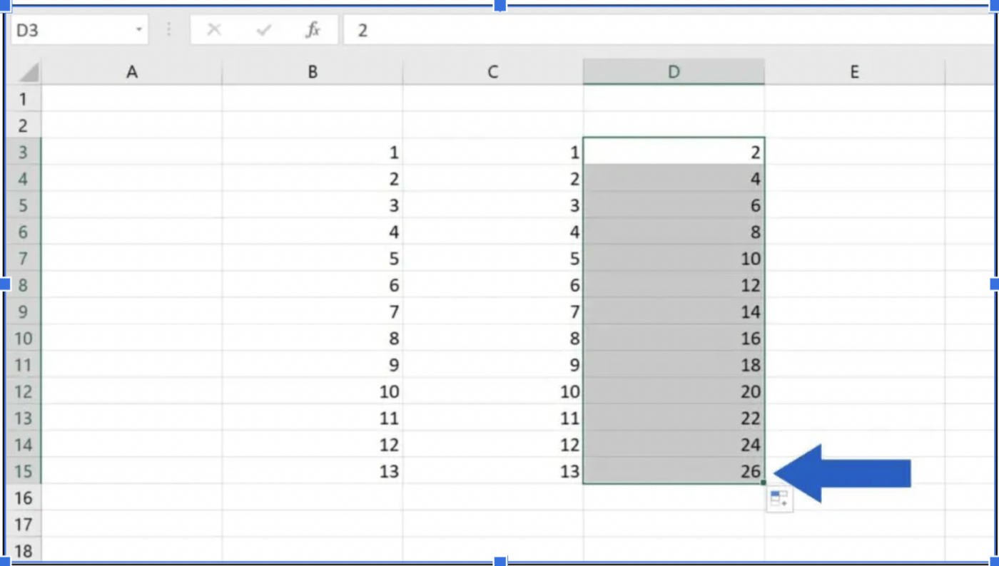 Excel Autofill