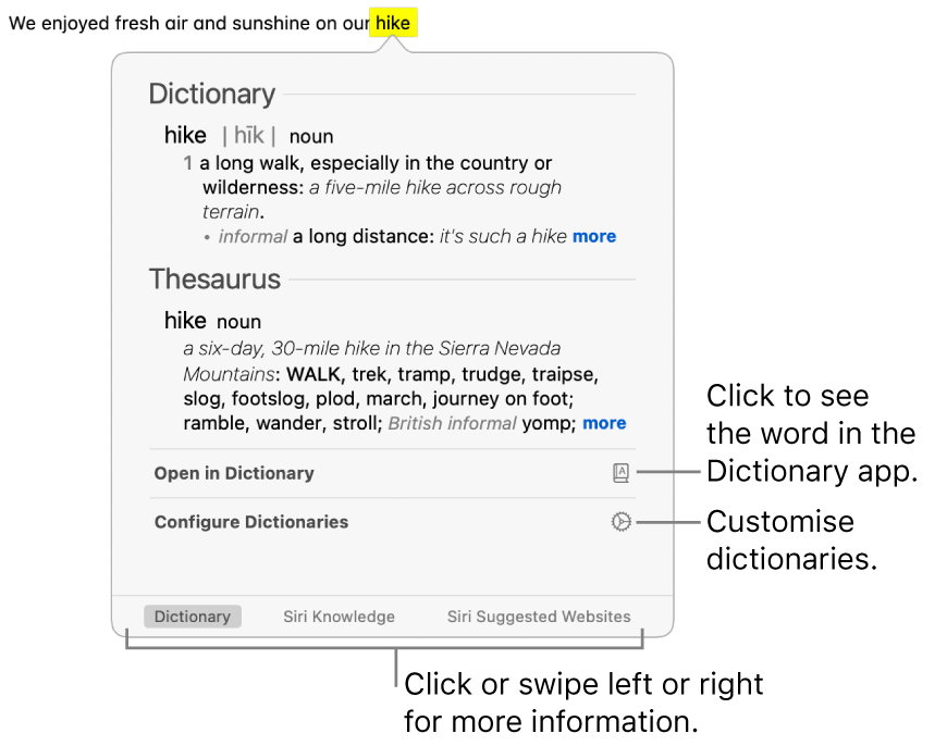 Ouvrir et configurer le dictionnaire