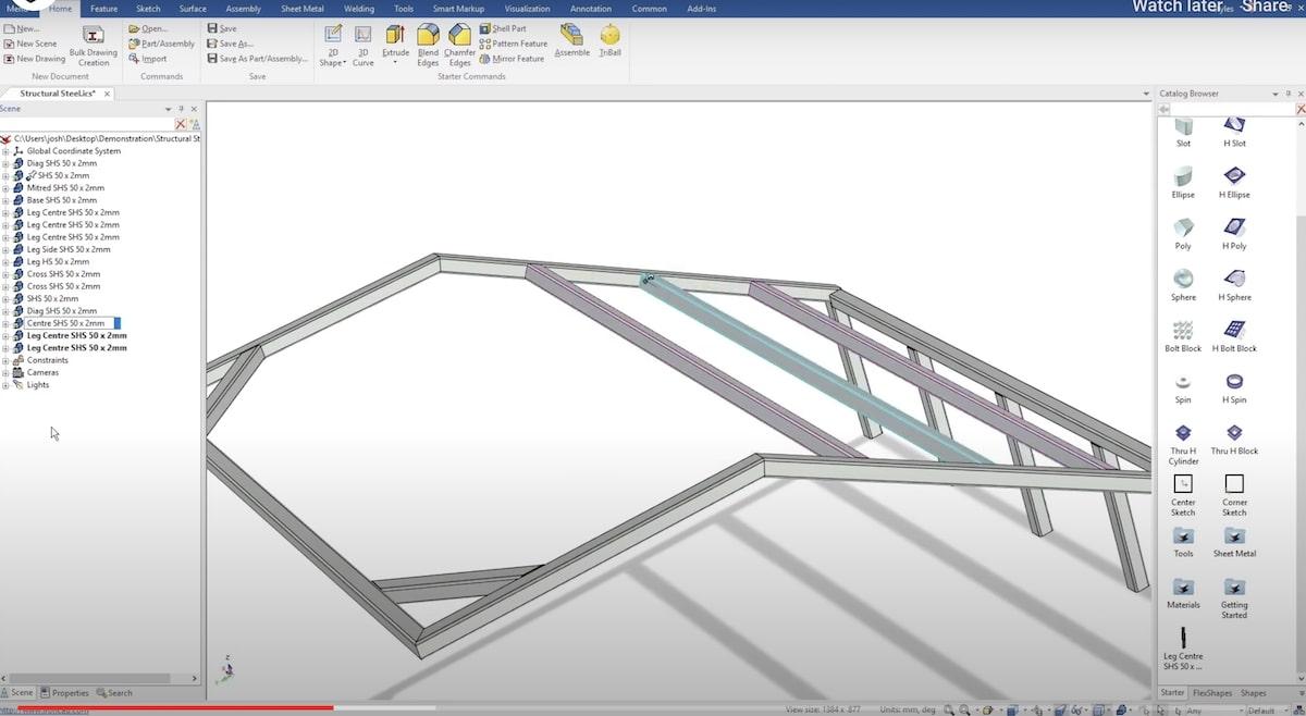 Contoh desain produk CAD 3D yang dibuat di IronCAD