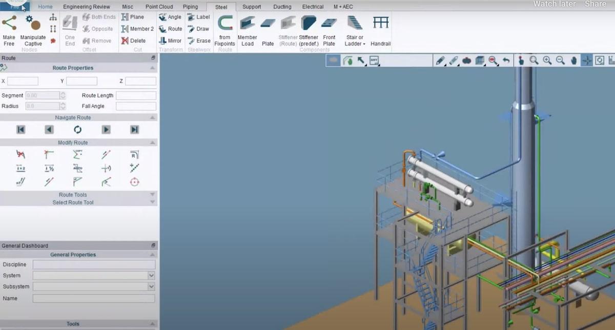 Software de P&ID: Editor de fábrica 3D de M4 PLANT