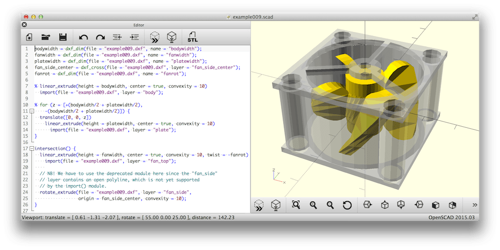 Interface OpenSCAD