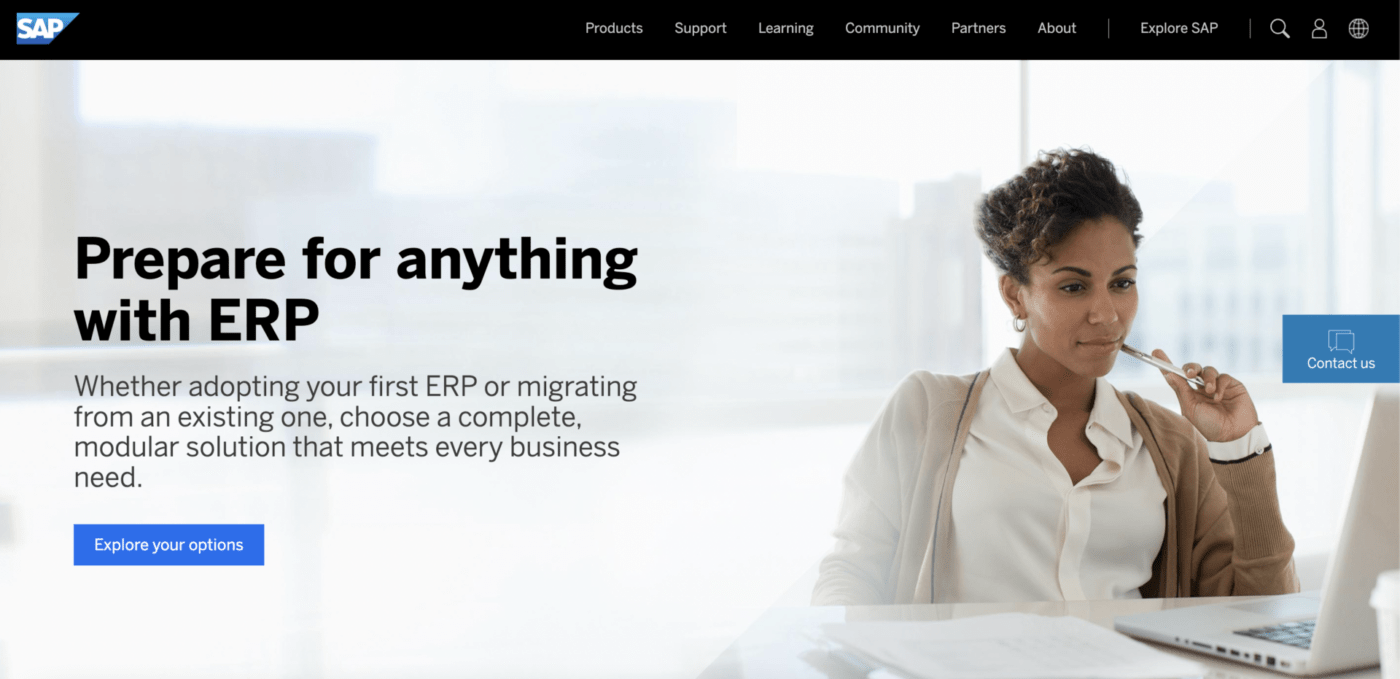 SAP homepage