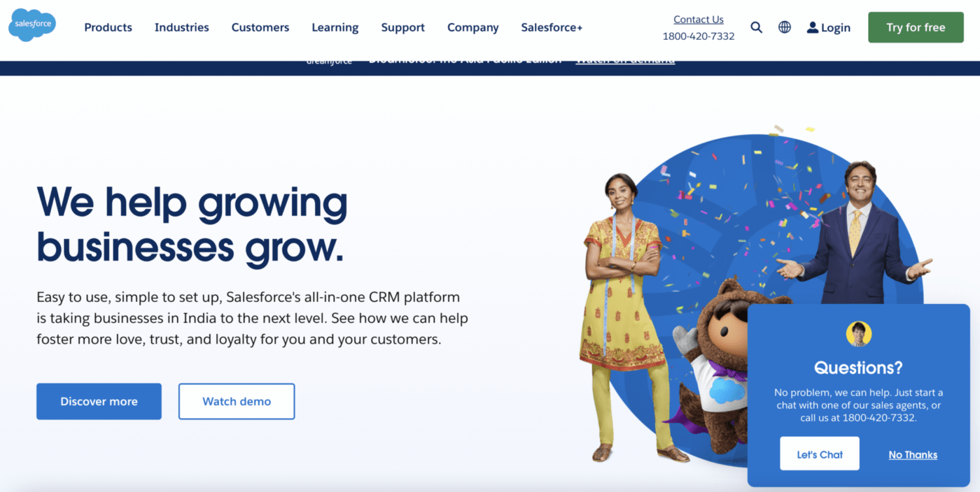 Salesforce homepage