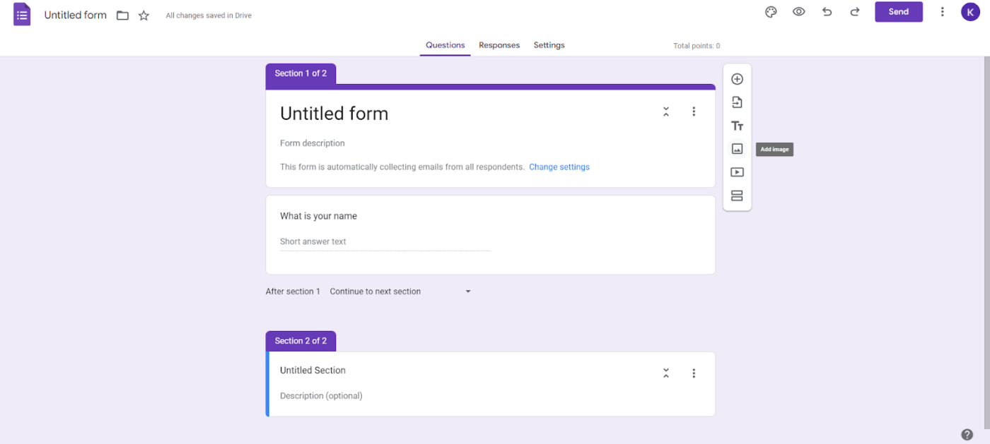 Add images in Google Forms