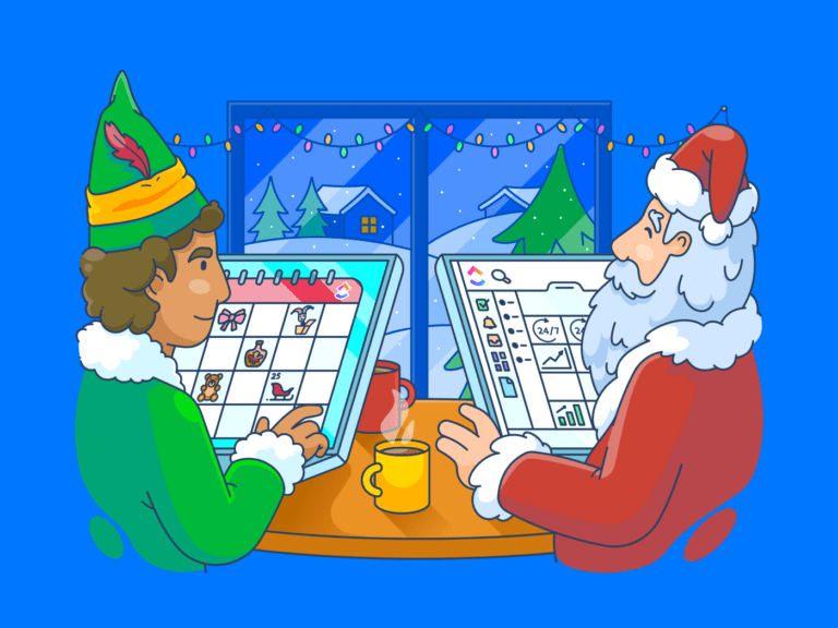 clickup christmas planning template