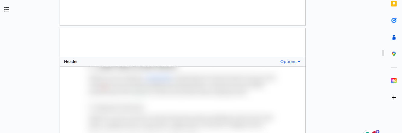 header in google docs
