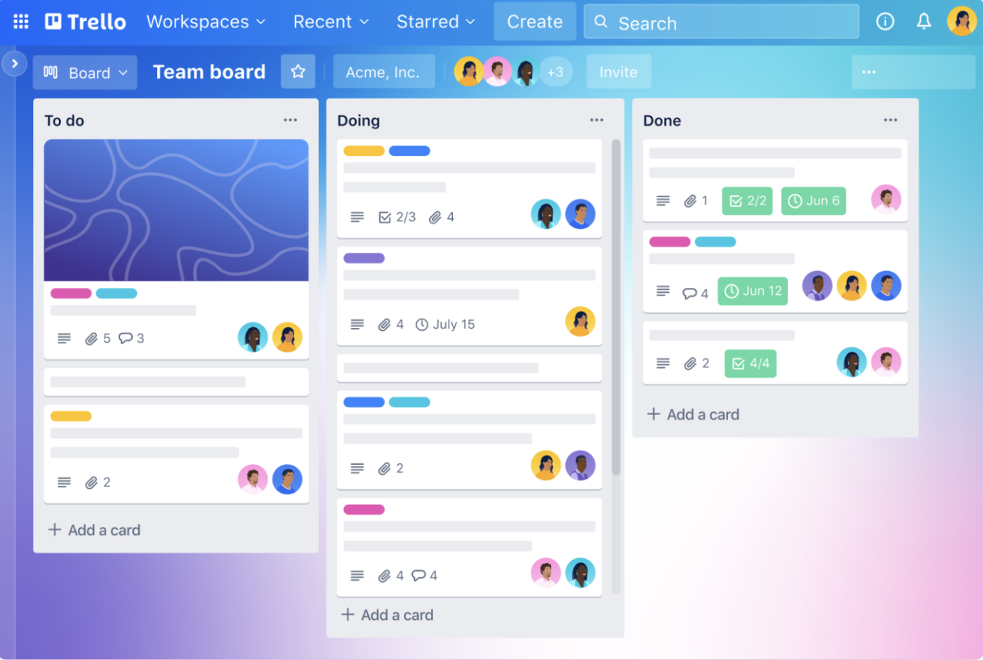 Trello Dashboard example