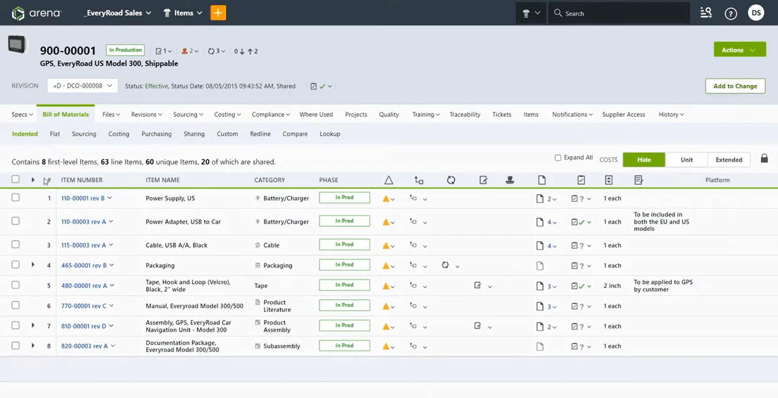 Arena PLM-Software