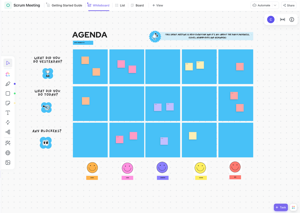 ClickUp's Meeting Agenda Template