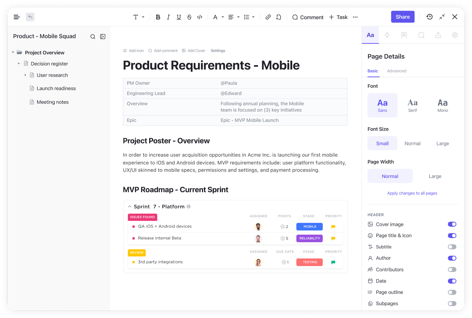 ClickUp Documents