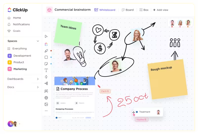 ClickUp Whiteboard 