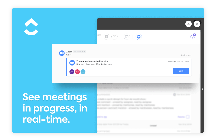 ClickUp Zoom 회의
