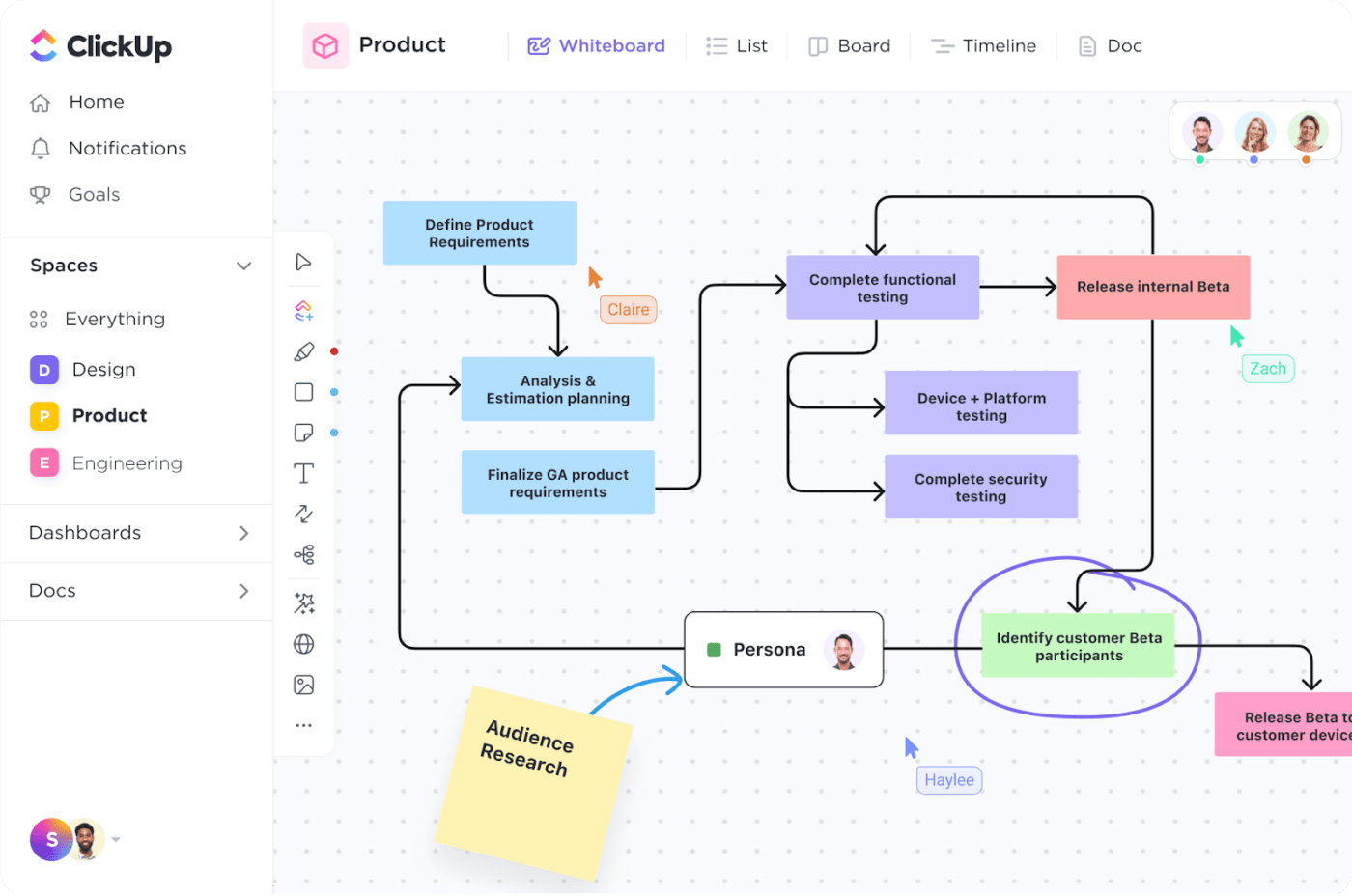 ClickUp Whiteboard