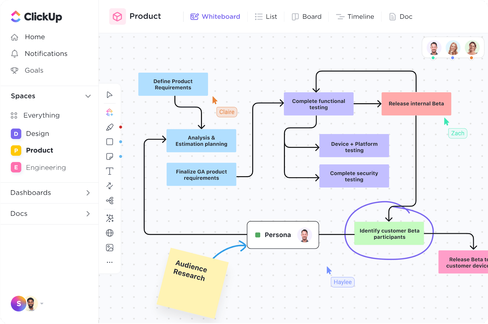 ClickUp Whiteboard