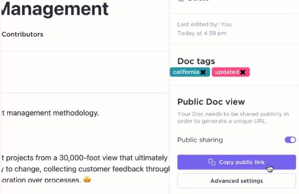 ClickUp Docs