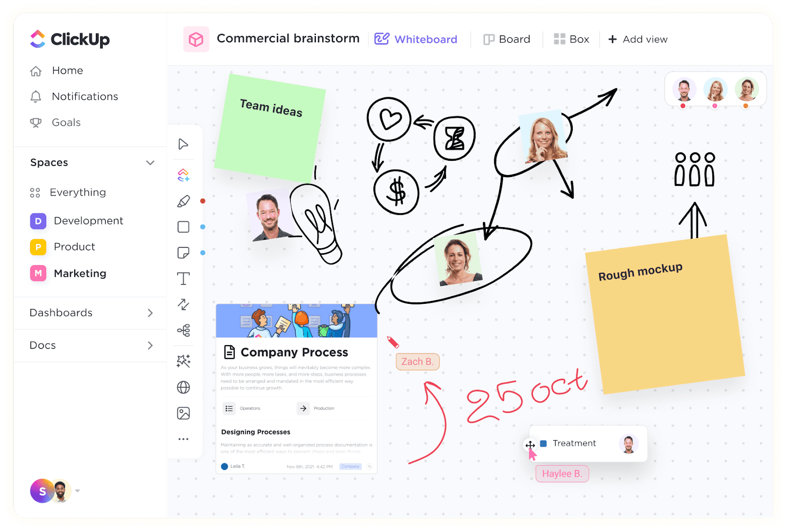 ClickUp Whiteboard 