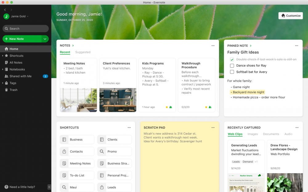 Evernote - Notes quotidiennes