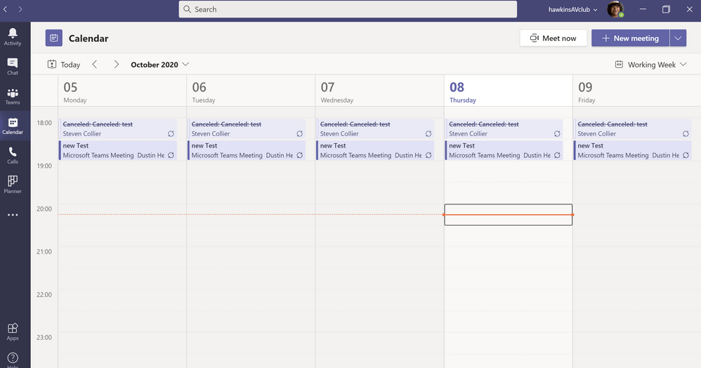 Never miss Teams meetings with the events calendar on the Teams Desktop app