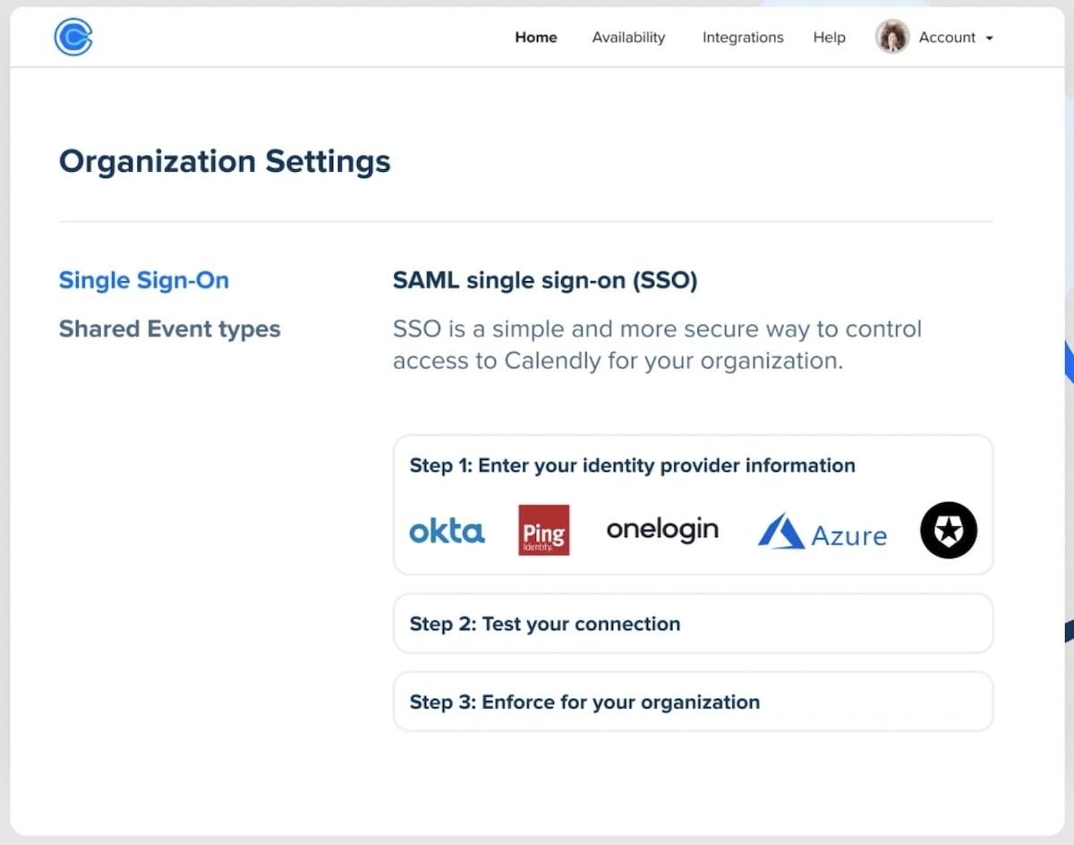 Calendly's Organization Settings