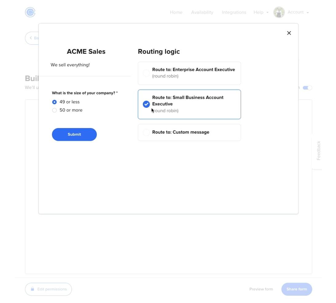 Calendly 검토: Calendly의 라우팅 양식