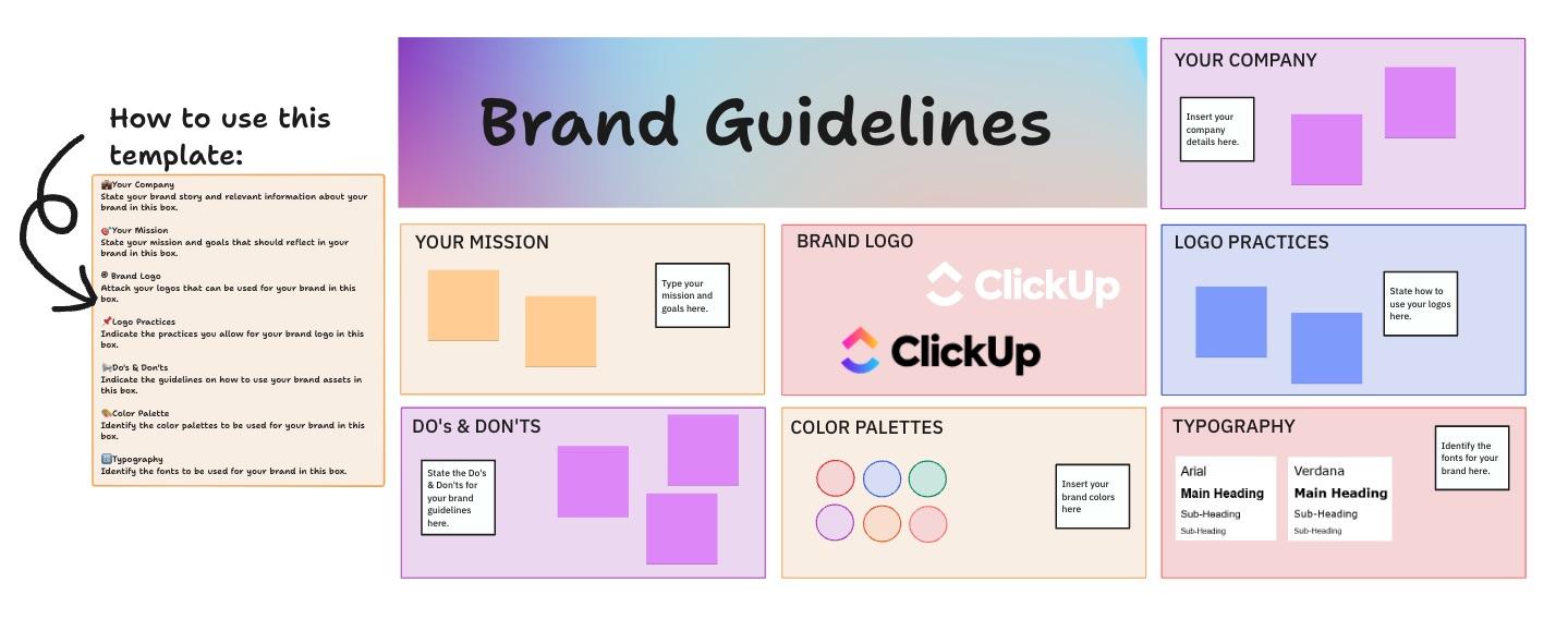 ClickUp Brand Guideline Template