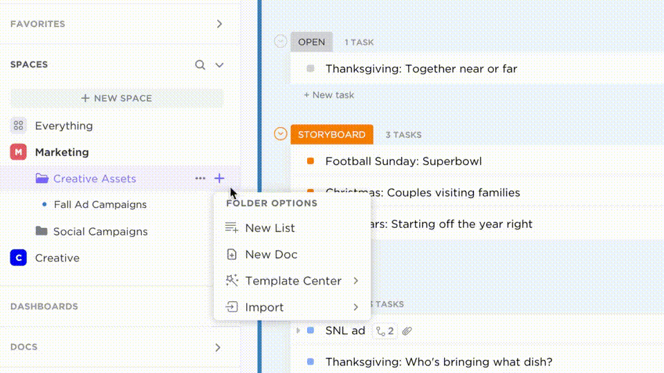 ClickUp-일-기능