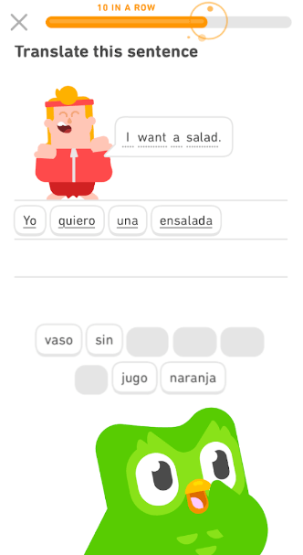 Duolingo app voor het leren van nieuwe talen