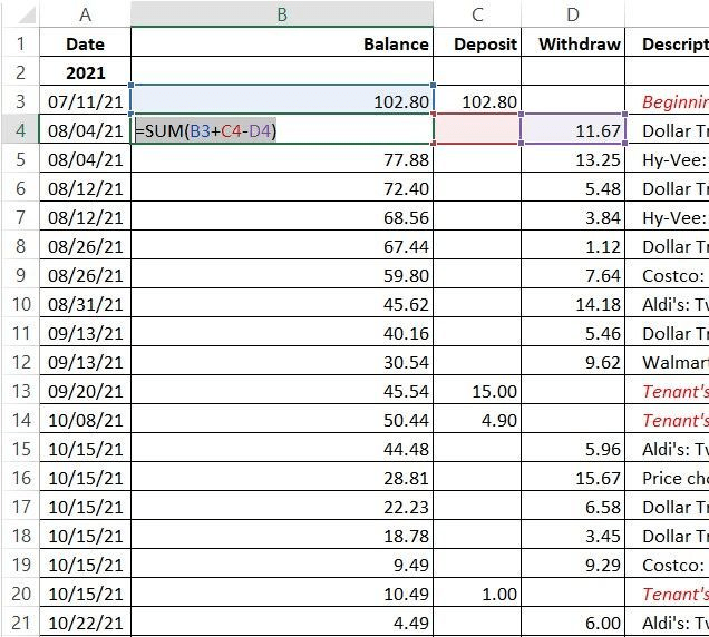 Excel Formulas and functions