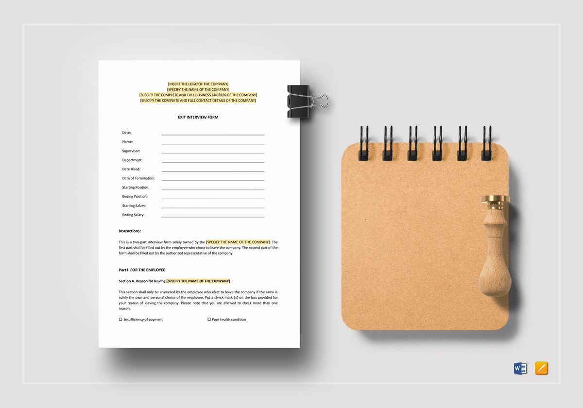 Exit Interview Form Template by Best Templates