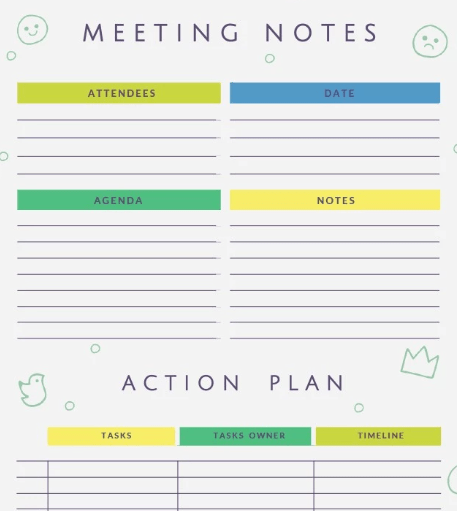 Google Docs Simple Meeting Notes