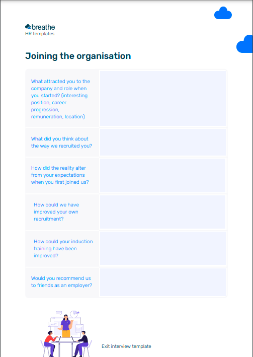 HR Vorlage für Austrittsgespräch