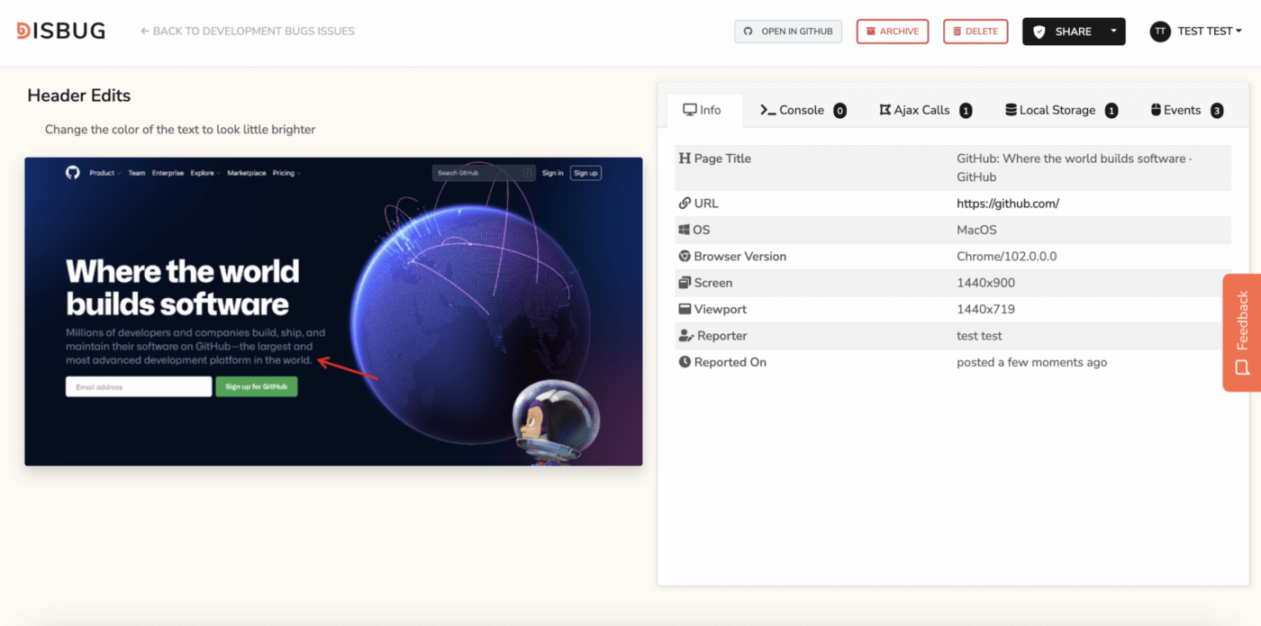 GitHub와의 통합 디버그