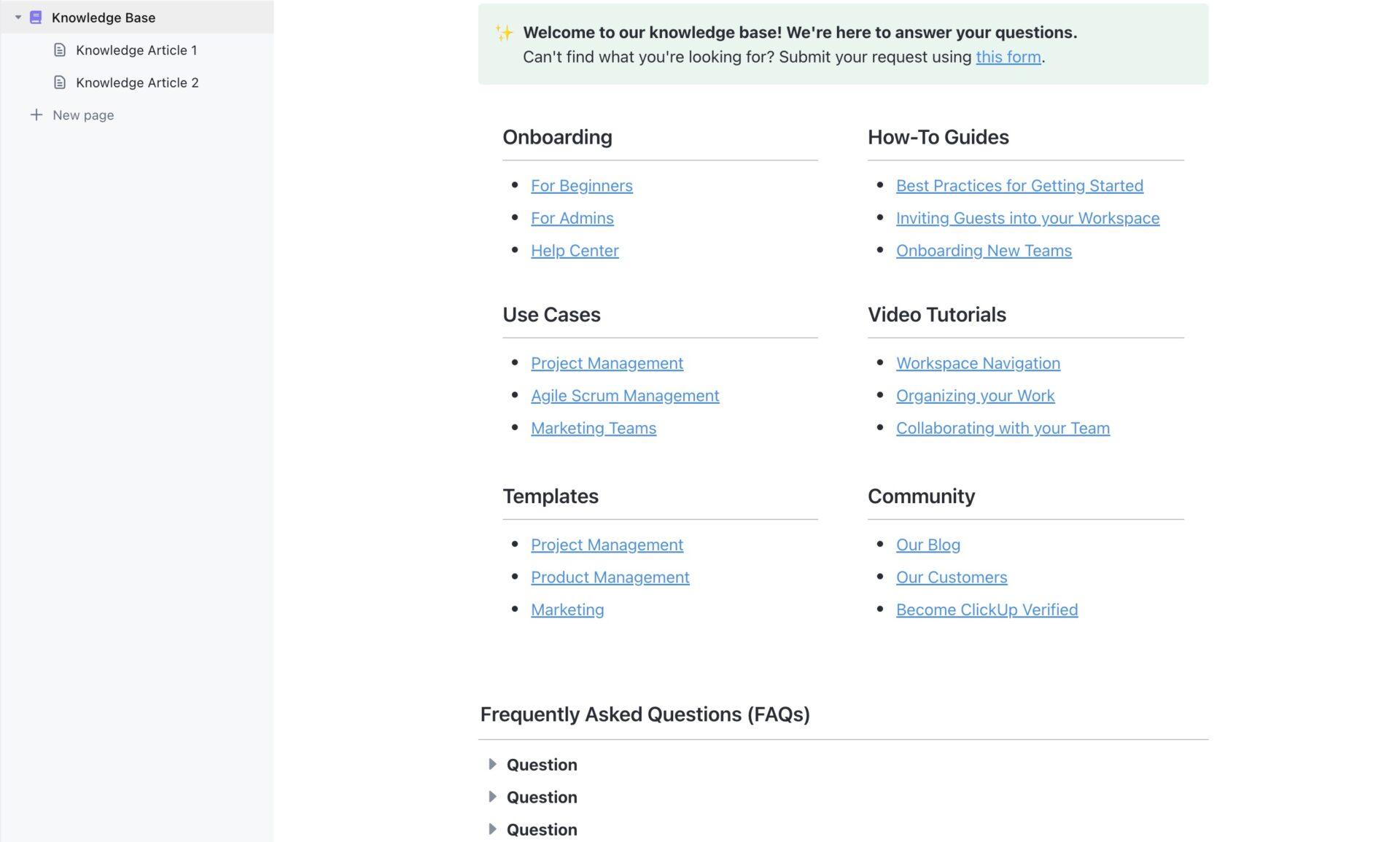 Use this template to create a framework for your team to organize a digital library of information